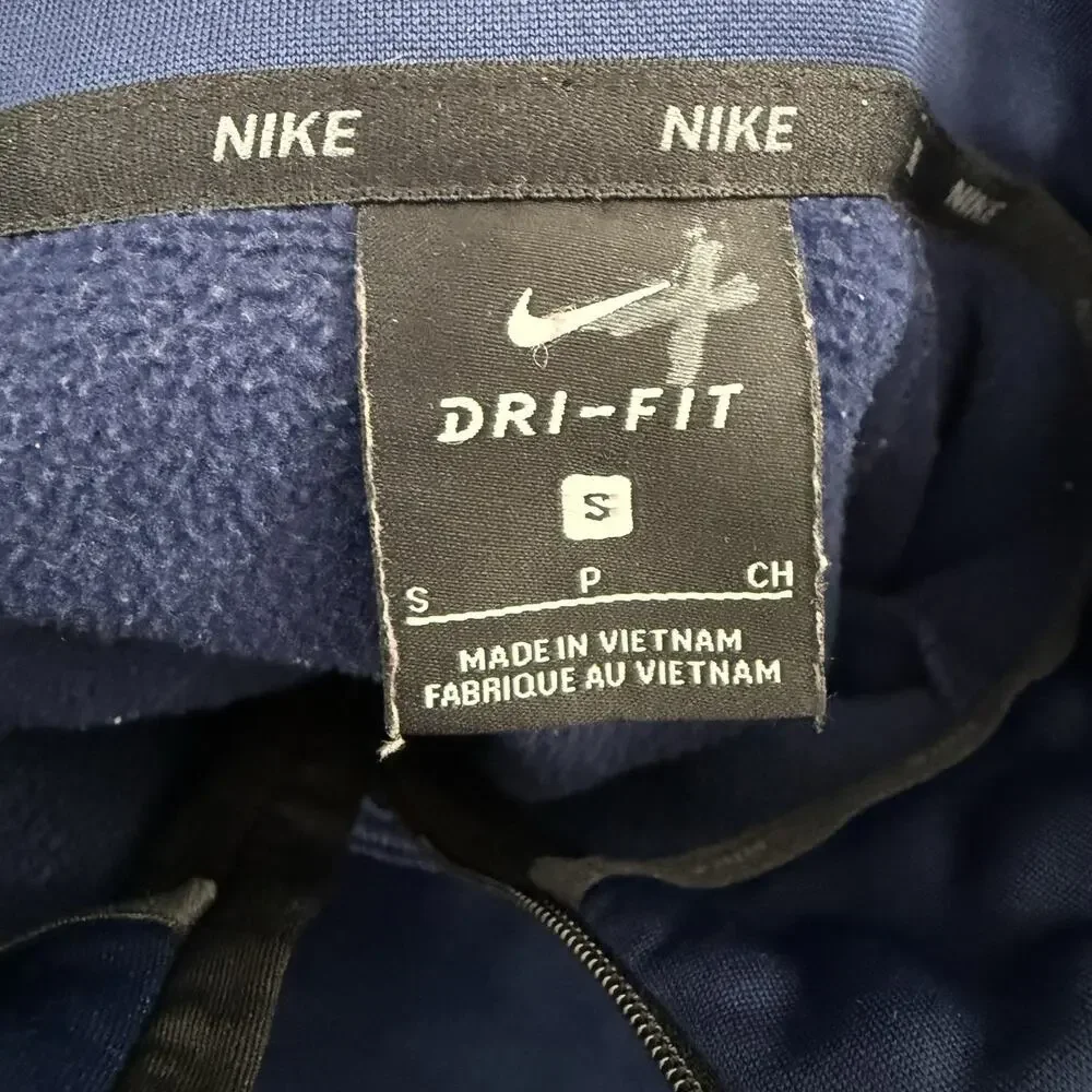 NIKE Dri-Fit 1/4 Zip Pullover Mens Small Blue Therma Fleece AQ5253-429